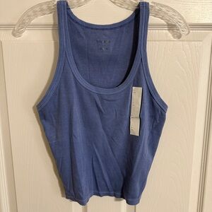 Wild Fable Blue Ribbed Tank Top